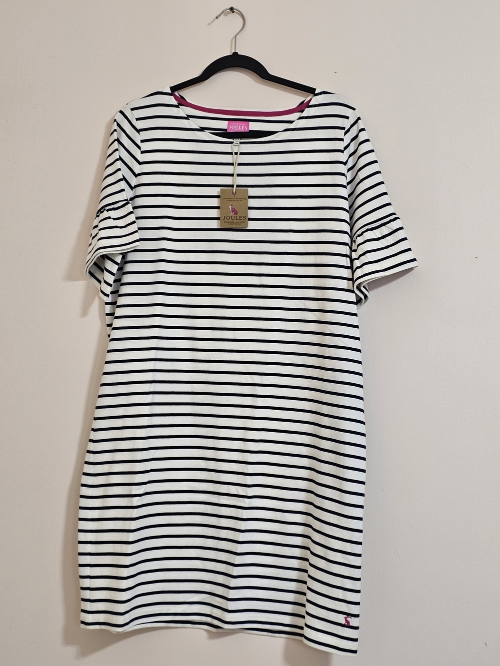 NWT Joules sz 18 Navy & White Stripe T-Shirt Dress MSRP $59.95